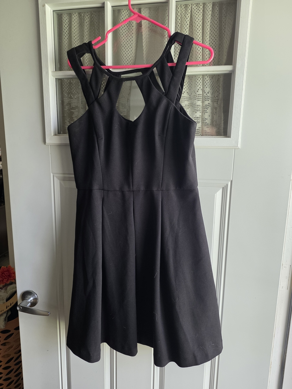 Karl Lagerfeld Black Cutout Mini Dress